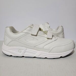 Brooks Addiction Walker V-Strap Shoes Mens 13 Wide 2E White Leather Walking